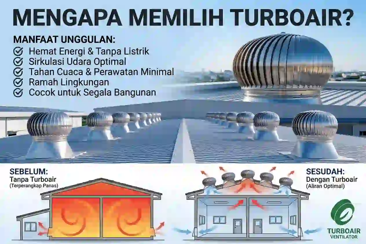 Cara kerja Turboair Turbine Ventilator