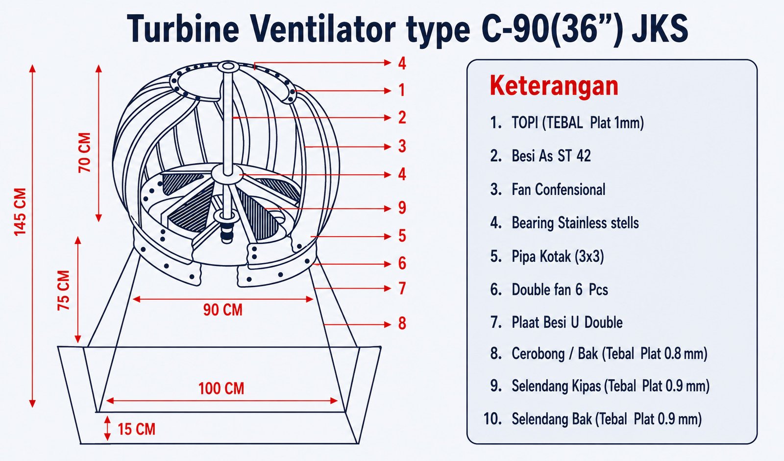 Turbine Ventilator C-90 JKS