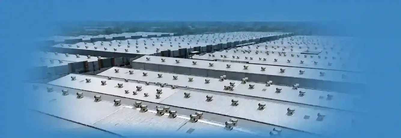 Turboair Turbine Ventilator pada bangunan industri